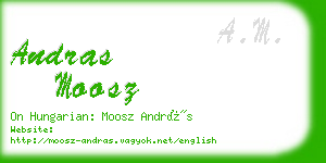 andras moosz business card